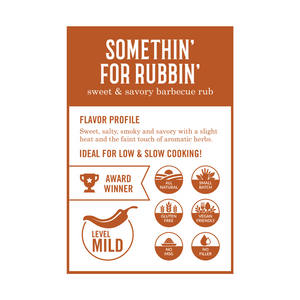 Somethin' For Rubbin' - Sweet & Savory Barbecue Rub - 24 oz Bottle -  -