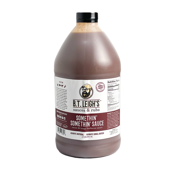 Somethin' Somethin' Sauce - Sweet & Tangy Barbecue Sauce - Half Gallon - B.T. Leigh's Sauces and Rubs - Sauces & Marinades