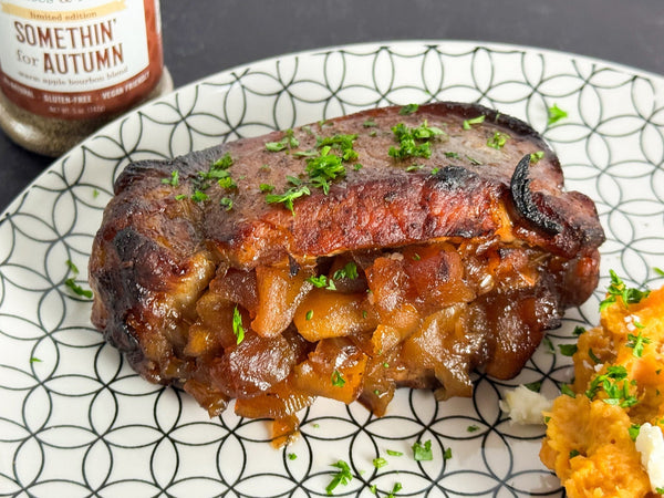 Autumn Apple Chutney Stuffed Pork Chops