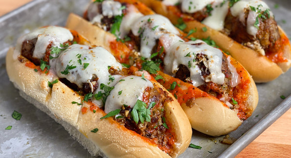 Nut Free Romesco Style Meatballs Subs