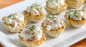 Spicy Dill Shrimp Salad in Phyllo Cups