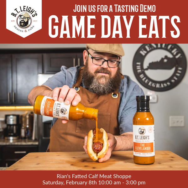 Tasting Demo featuring Sauced up Game Day Snacks at Rian's Fatted Calf