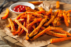 Cry Fries - Baked Spicy Barbecue Sweet Potato Fries