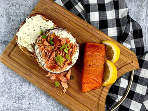 B.T. Leigh's Smoked Trout on Cream Cheese Bagel with Green Onions