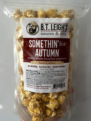 Somethin' For Autumn - Warm Apple Bourbon Popcorn - B.T. Leigh's Sauces and Rubs - -  - -  - - #tag1# - - #tag2# - - #tag3#