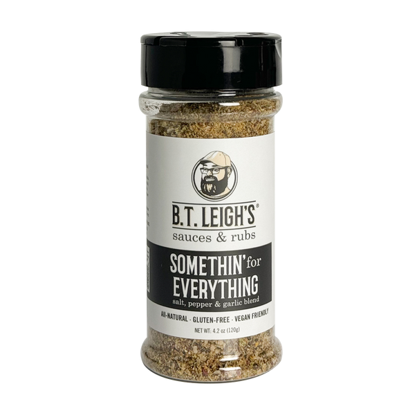 Somethin' For Everything - Salt, Pepper, & Garlic Blend - 4.2 oz Bottle - B.T. Leigh's Sauces and Rubs - -  - -  - - #tag1# - - #tag2# - - #tag3#