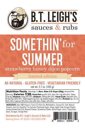 Somethin' For Summer - Strawberry Honey Dijon Popcorn - B.T. Leigh's Sauces and Rubs - -  - -  - - #tag1# - - #tag2# - - #tag3#