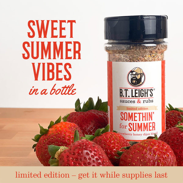 Somethin' For Summer - Strawberry Honey Dijon Seasoning - 5 oz Bottle - B.T. Leigh's Sauces and Rubs - -  - -  - - #tag1# - - #tag2# - - #tag3#