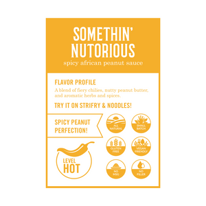 Somethin' Nutorious - Spicy African Peanut Sauce - 12 oz Bottle -  - 