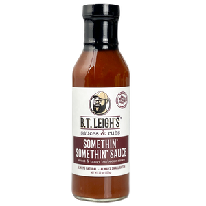 Somethin' Somethin' Sauce - Sweet & Tangy Barbecue Sauce - 15 oz Bottle - B.T. Leigh's Sauces and Rubs - -  - -  - - #tag1# - - #tag2# - - #tag3#