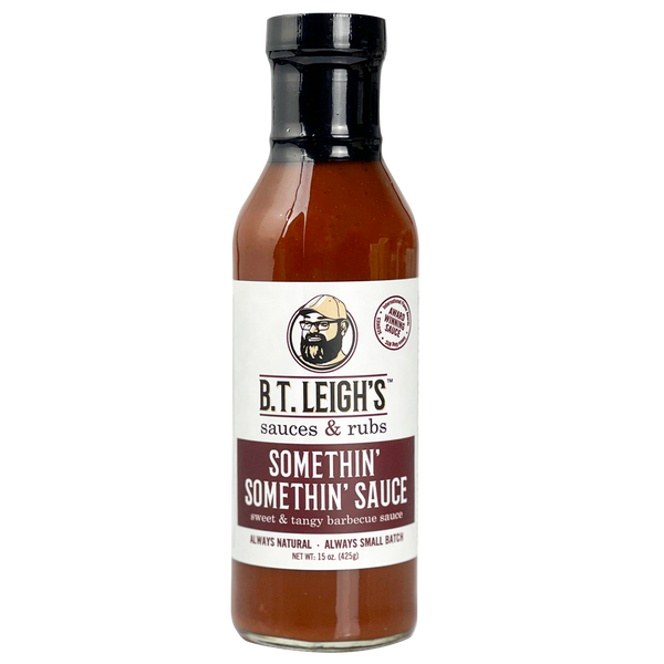 Somethin' Somethin' Sauce - Sweet & Tangy Barbecue Sauce - 15 oz Bottle - B.T. Leigh's Sauces and Rubs - -  - -  - - #tag1# - - #tag2# - - #tag3#