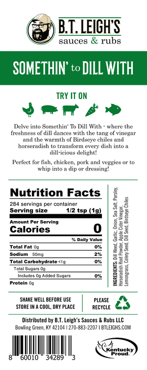 Somethin' To Dill With - Zesty Dill Spice Blend - 10 oz Bottle -  - 