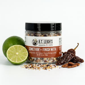 Somethin' To Finish With - Chipotle & Lime Finishing Salt - Smoky Medium Heat Salt