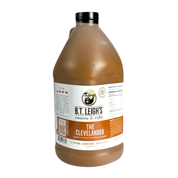 The Clevelander - Mustard Maple Rosemary Barbecue Sauce - Half Gallon - B.T. Leigh's Sauces and Rubs - Sauces & Marinades