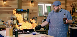 Brian Leigh ignites some bourbon on PBS The Great American Recipe