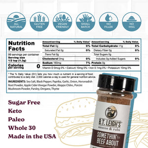 Somethin' To Beef About - Savory Umami Steak Blend - 4.7 oz Bottle