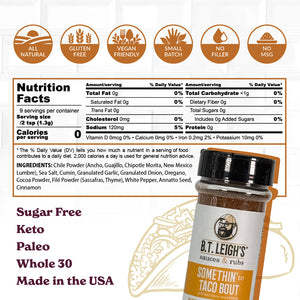 Somethin' To Taco Bout - Gluten-Free Taco Seasoning - 4.7 oz Bottle