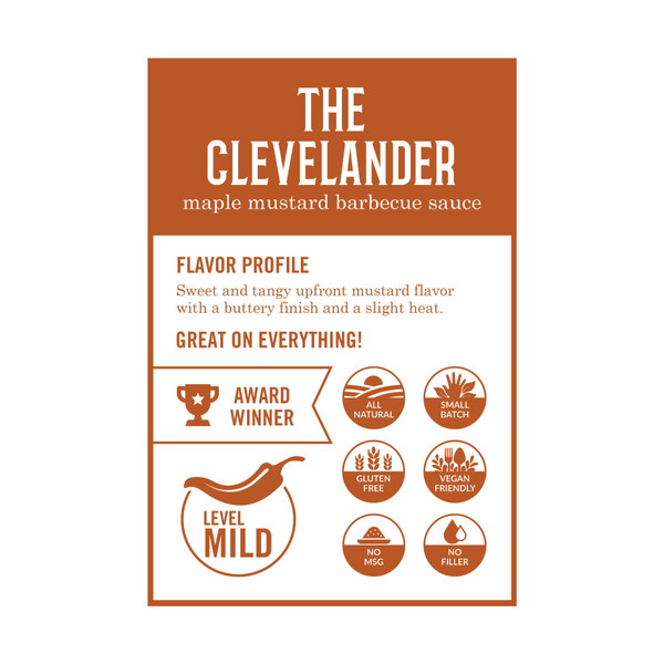 The Clevelander - Mustard Maple Rosemary Barbecue Sauce - Half Gallon